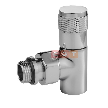 Набор дизайн-вентилей Royal Thermo PIANO, угловой (хром) 1/2"